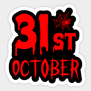 31 St October - T-Shirt Sticker